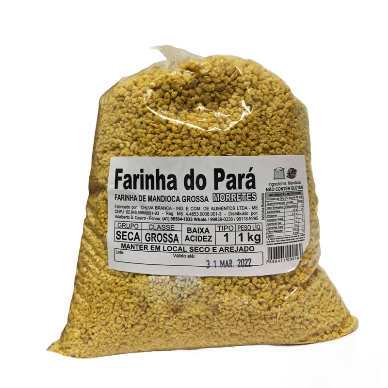 Farinha de mandioca grossa do Pará - 1kg 