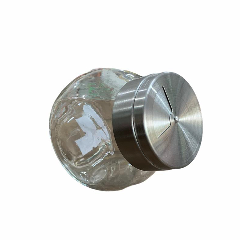 Porta temperos pote de vidro com inox 3 aberturas - 200ml 