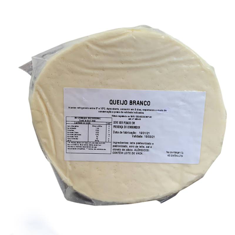 Queijo branco artesanal unidade