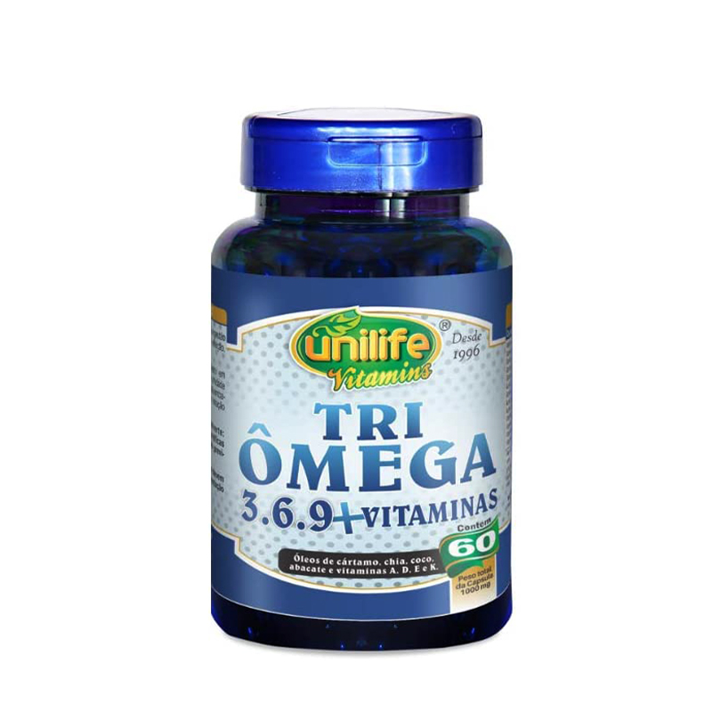 Ômega tri 3.6.9 + vitaminas unilife - 60 cápsulas 