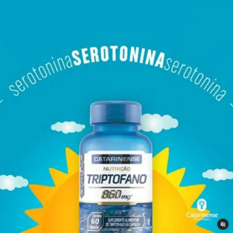 Triptofano 860mg Catarinense Pharma - 60 Cápsulas