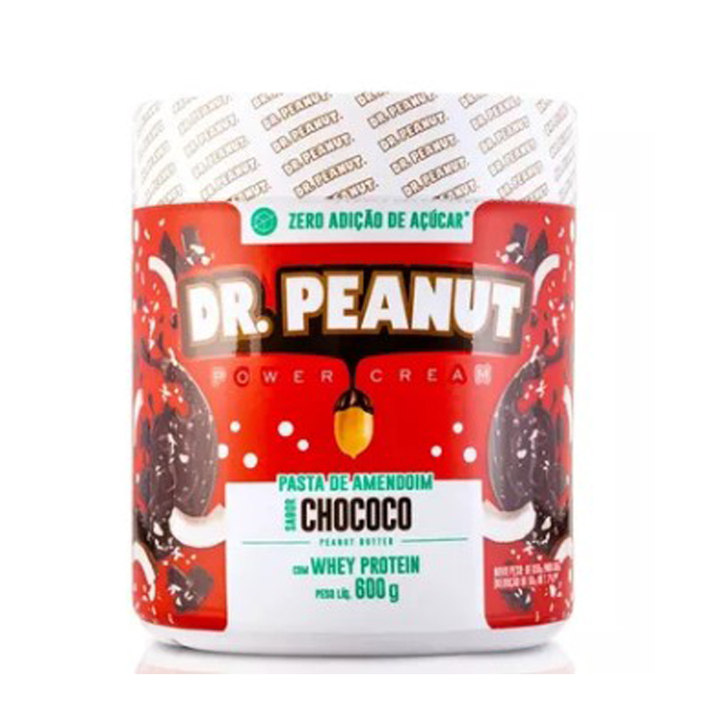 Pasta de Amendoim Dr. Peanut sabor brigadeiro com whey protein isolado - 600g