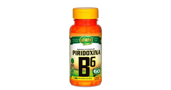 Vitamina B6 Piridoxina Unilife 60 Cápsulas