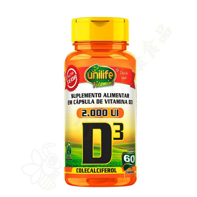  Vitamina D3 unilife - 60 cápsulas 